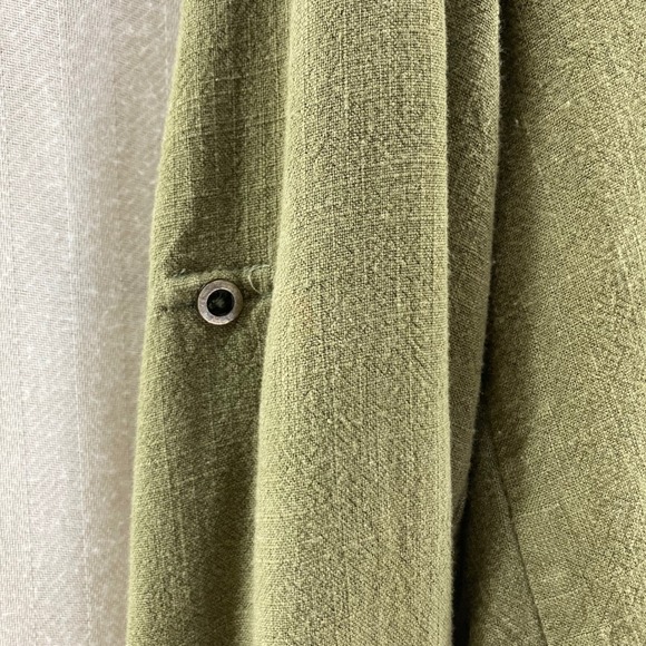 Everly Olive Green Lace Up Long Sleeve Top Casual‎ Shirt Women's - Picture 4 of 7